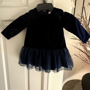 Jacadi Paris Velvet Dress in Navy size 18 months
